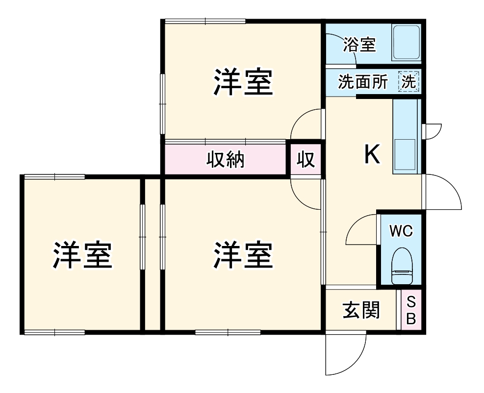 大山貸家の間取り