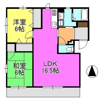エクセル橋本の間取り