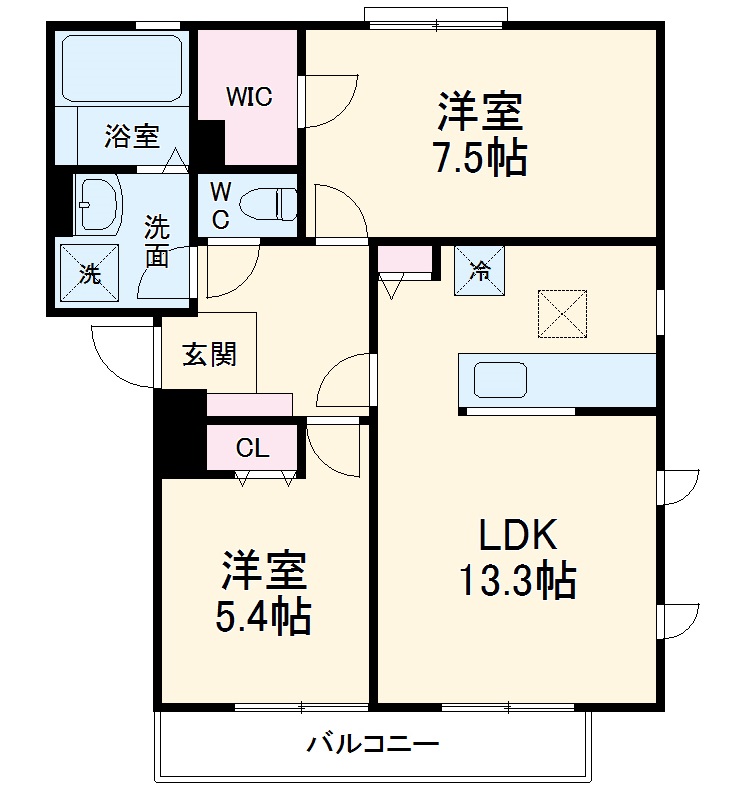 ルシェンテE棟の間取り
