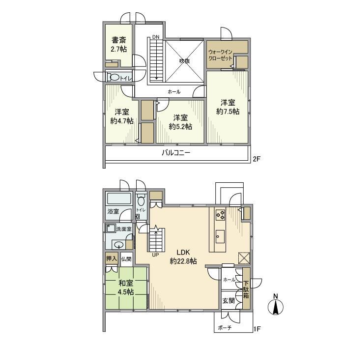 片倉町戸建の間取り