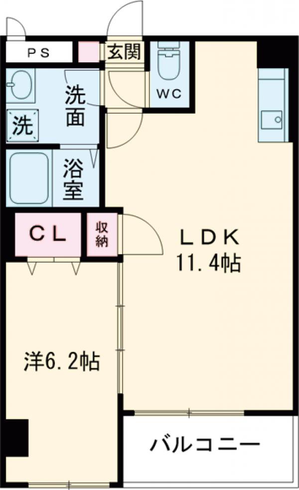 石原の完工年月(2025年1月)築の賃貸マンションの間取り