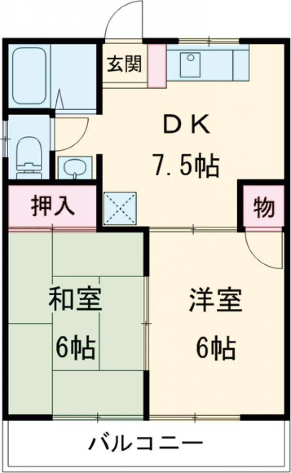 新村ハイツの間取り