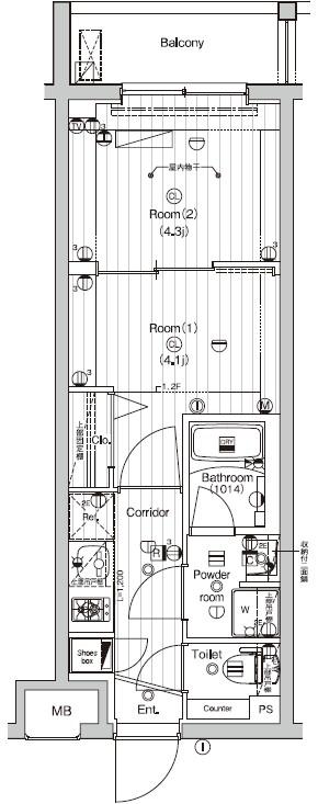 (仮称)PREMIUM CUBE東高円寺DEUXの間取り