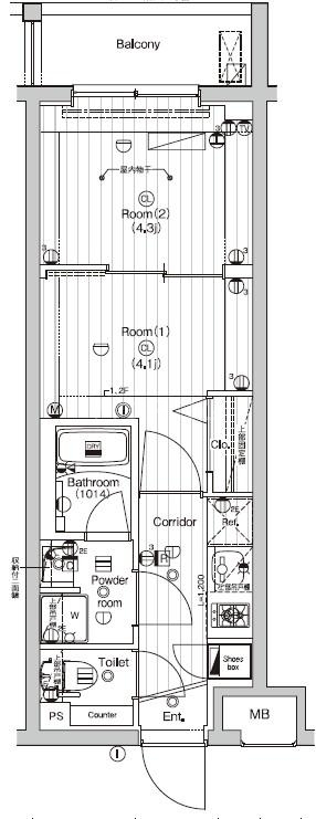 (仮称)PREMIUM CUBE東高円寺DEUXの間取り