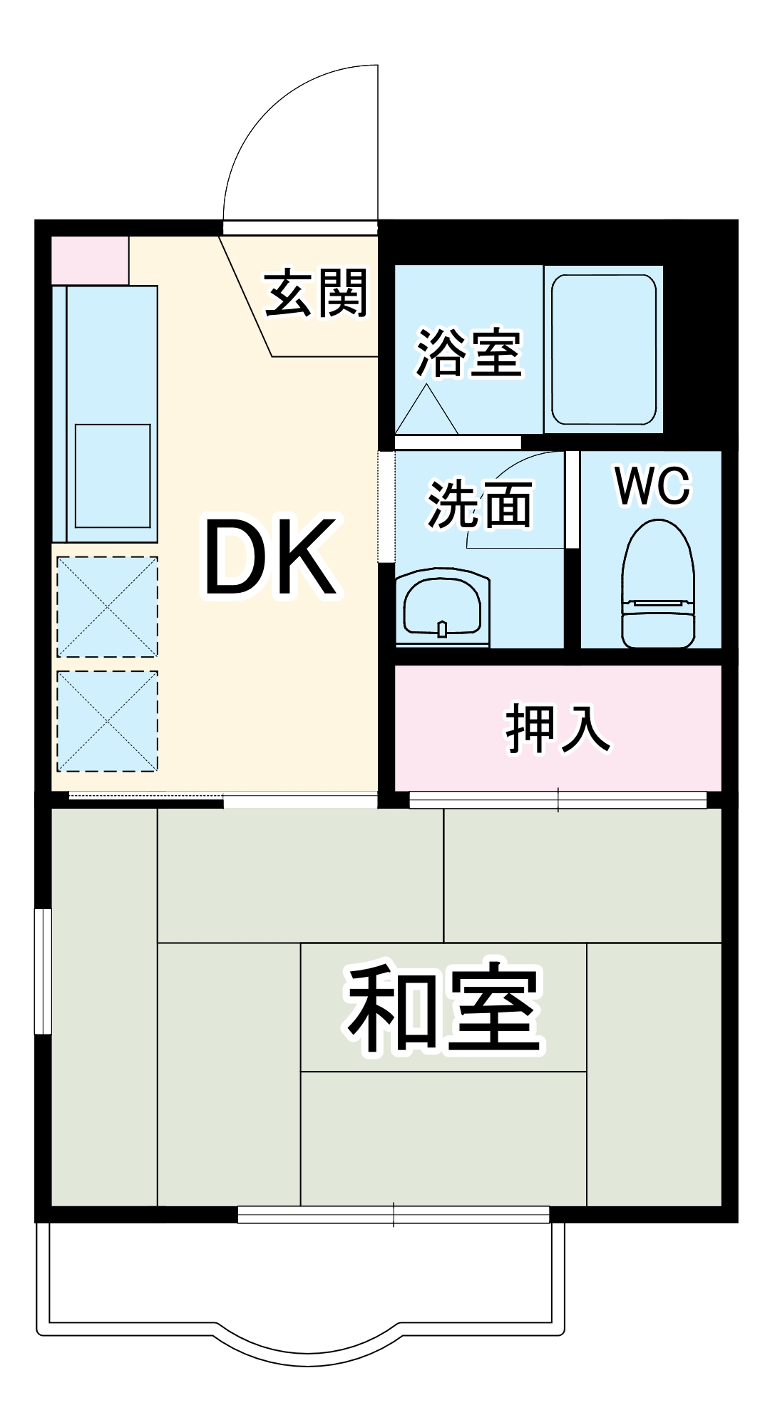 ブルーシーハイツ B棟の間取り