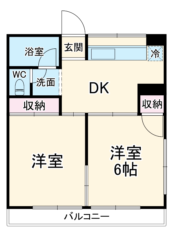 ブルーシーハイツA棟の間取り