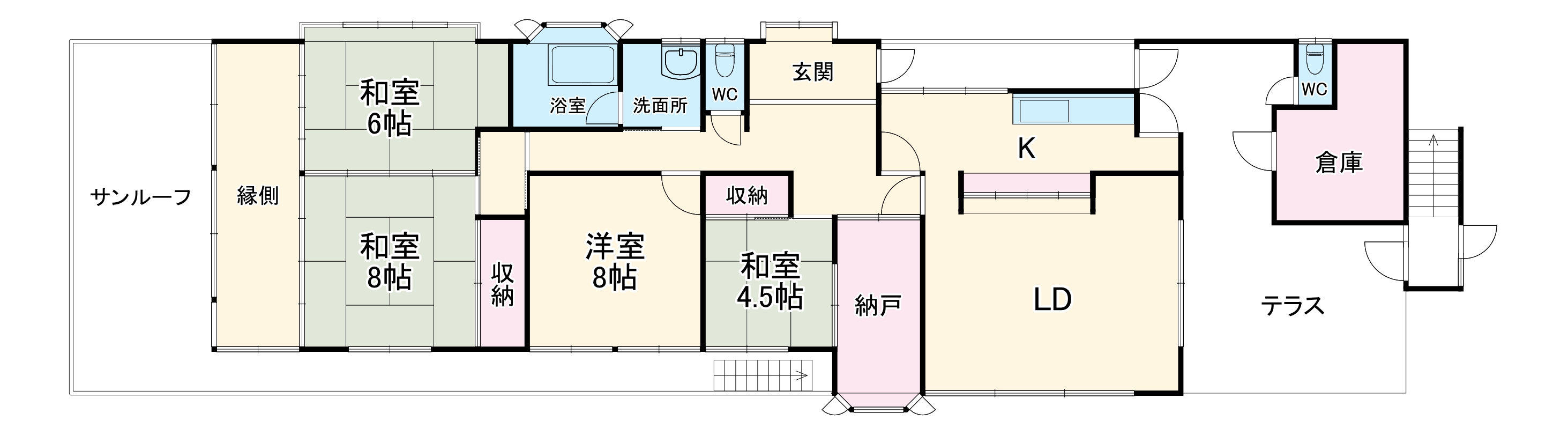 ブルーシーハイツA棟の間取り