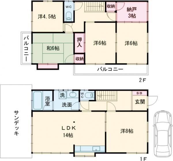 高円寺南5丁目戸建の間取り