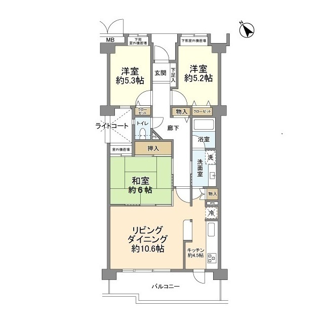 ロイヤルステージ北野の間取り