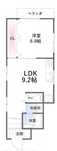 姫島の完工年月(2001年10月)築の賃貸アパートの間取り