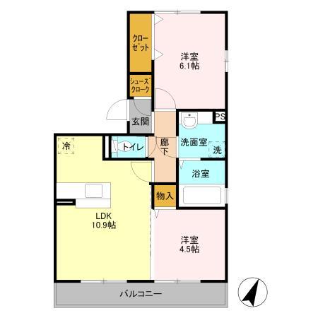 TIARA Ⅱの間取り