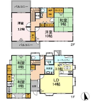 大当郎貸家の間取り