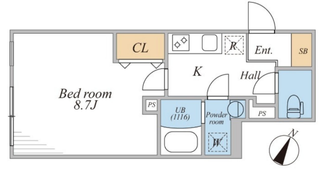 LEGALAND三軒茶屋Southの間取り