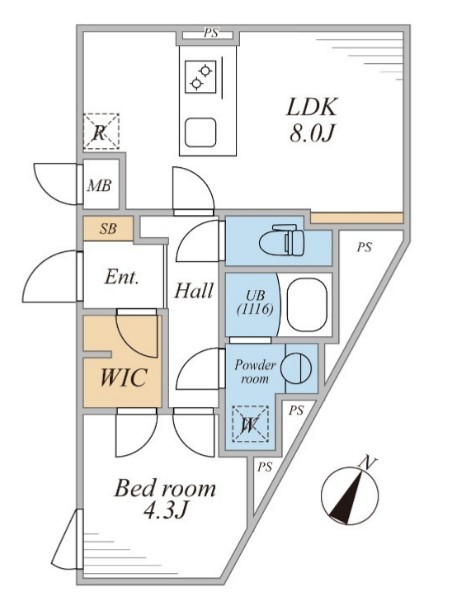 LEGALAND三軒茶屋Southの間取り