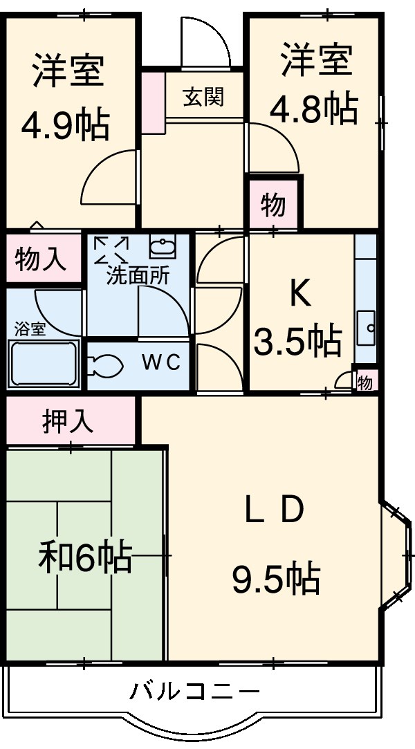 ソシア東橋本の間取り