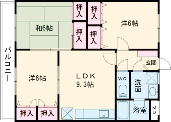 サンコーポフジⅡの間取り