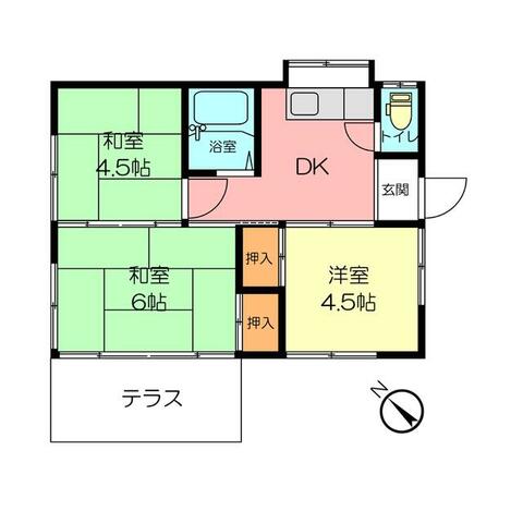 石井 優行貸家 の間取り