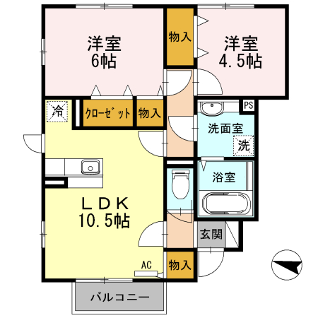 プレジールの間取り