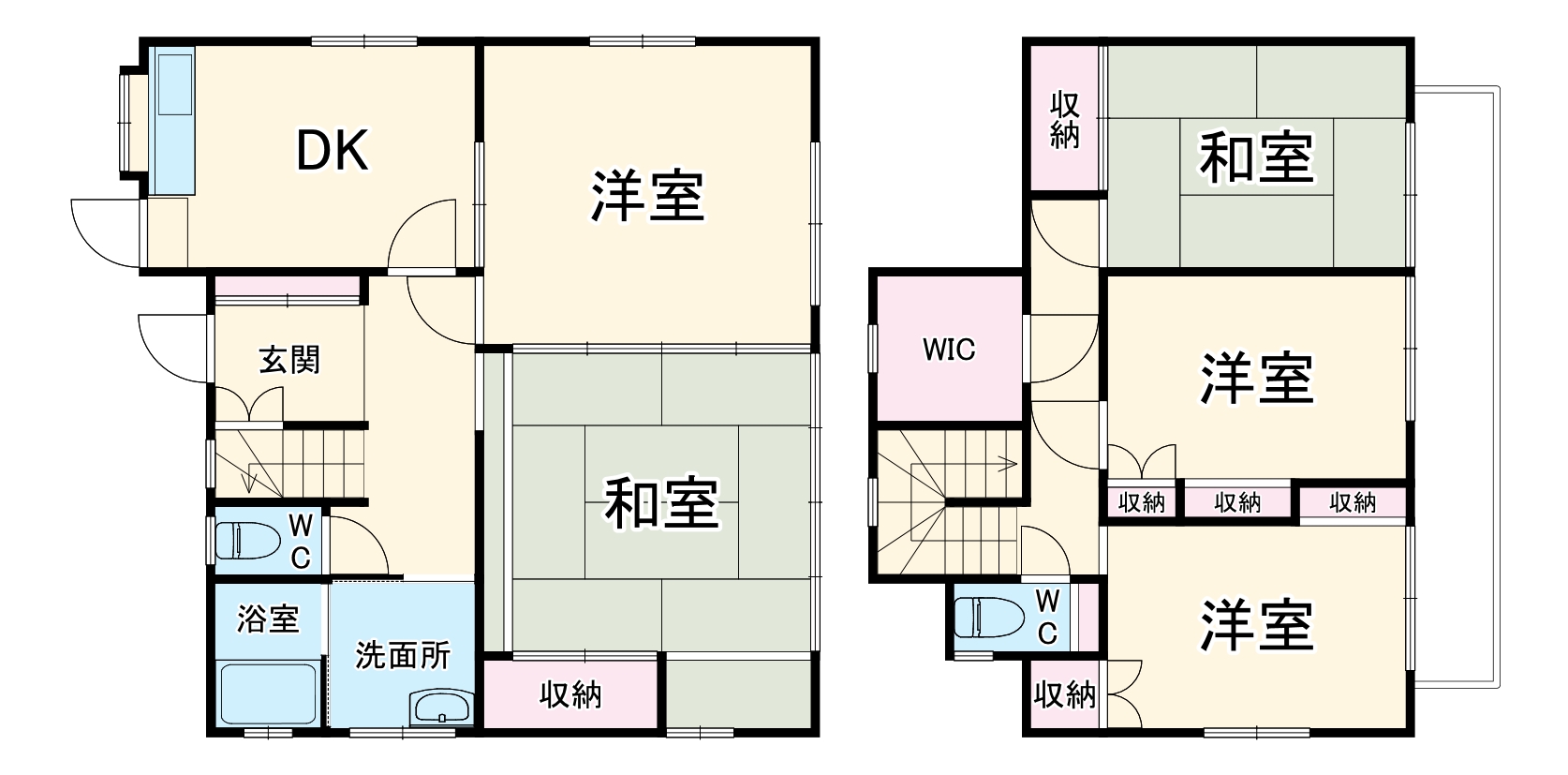 片岡の完工年月(1976年8月)築の賃貸一戸建ての間取り