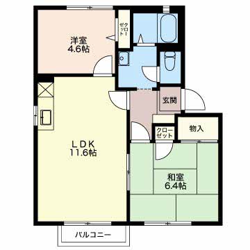ビスタ弁天の間取り