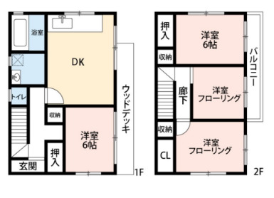 名倉貸戸建の間取り