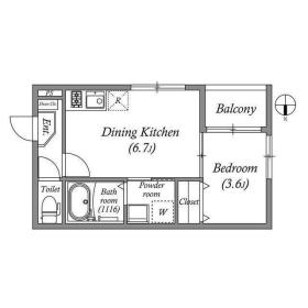 ハーモニーテラス太秦安井車道町2の間取り