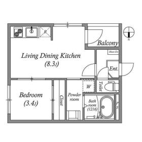 ハーモニーテラス太秦安井車道町2の間取り