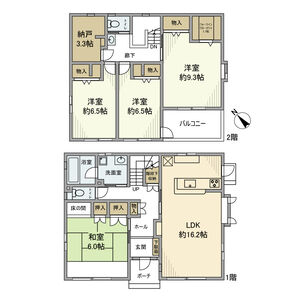 神明町2丁目戸建の間取り