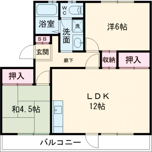 城南ハイツの間取り
