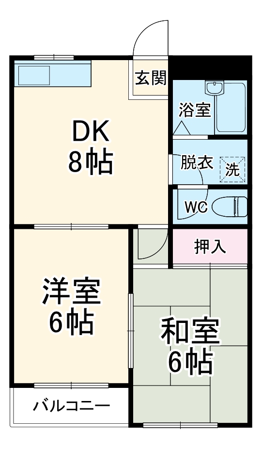 第二西町ハイツの間取り