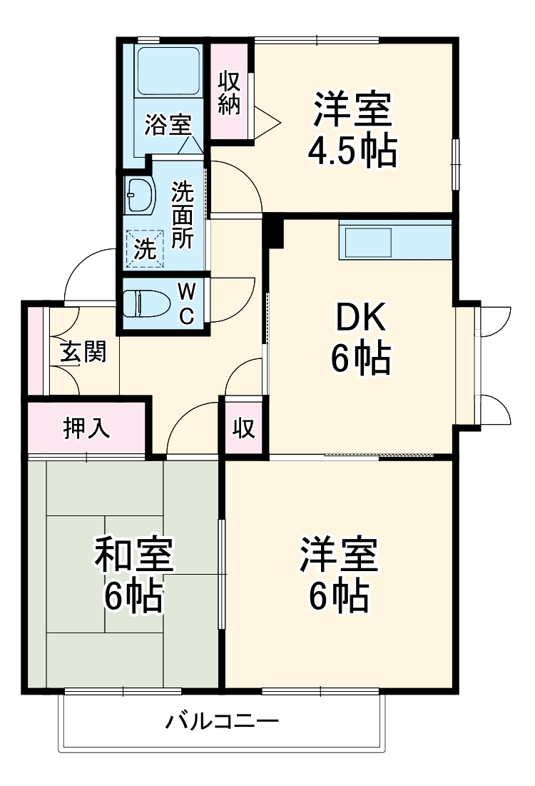 曽屋の完工年月(1998年8月)築の賃貸アパートの間取り