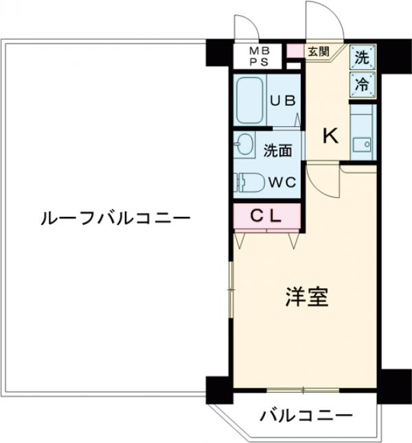 エンクレスト渡辺通の間取り