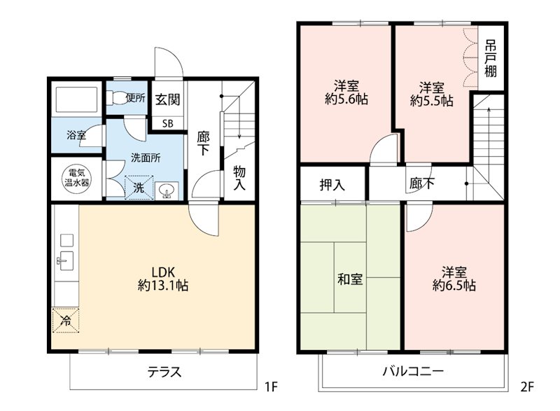 コープ野村清水町の間取り