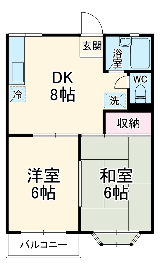 ハイツ白馬・5の間取り