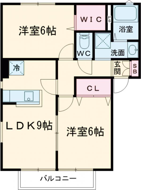 メルヴェーユ松代 C棟の間取り