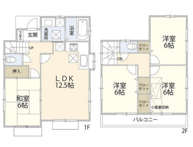 上尾市瓦葺住宅の間取り