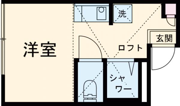 Studio Apartment 東池袋の間取り