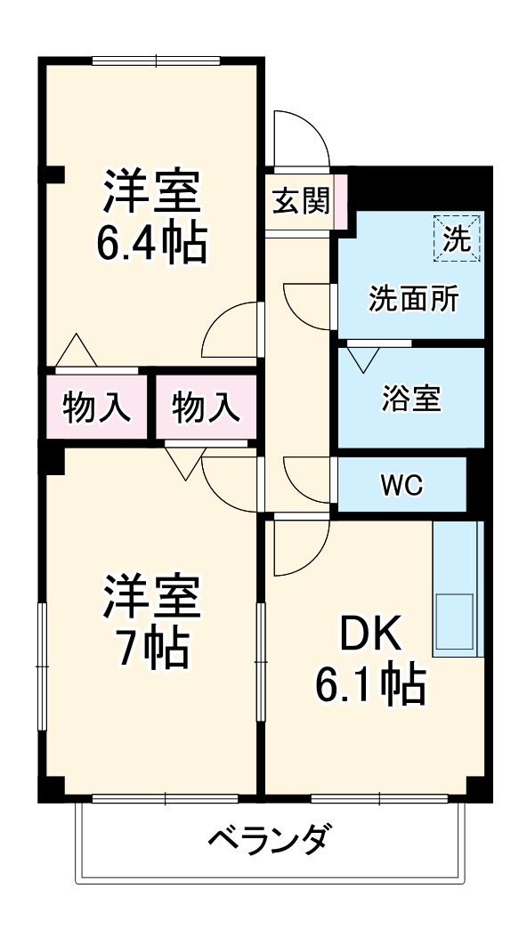 一ツ木ハイツ安井Ⅲの間取り