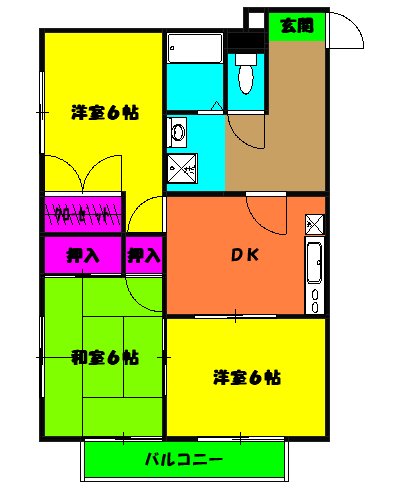 ハートピア小林の間取り