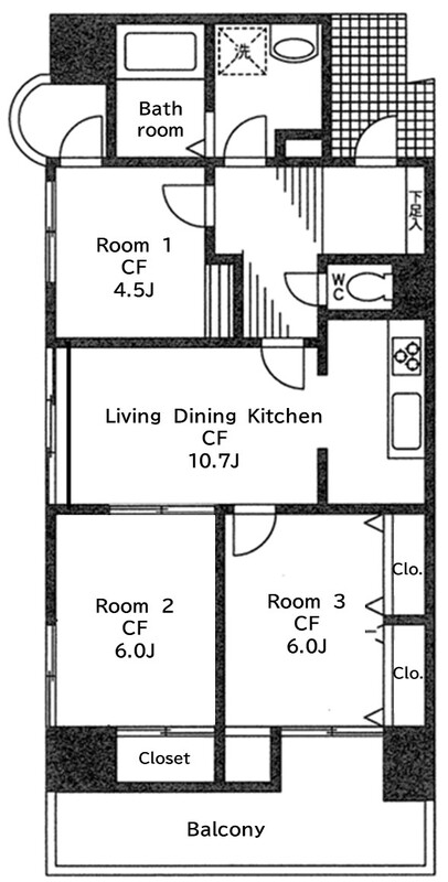ラ・レーヌ日野の間取り