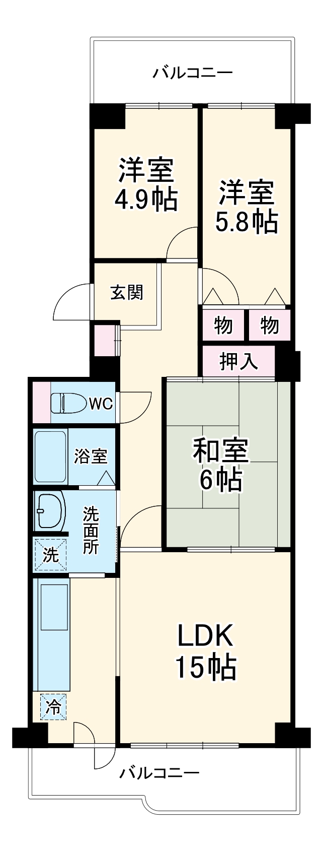 マンハイム桃山台の間取り