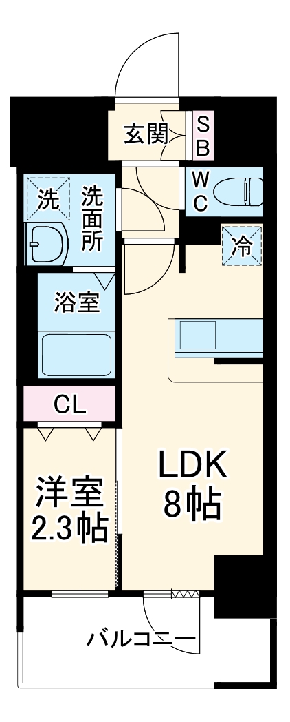 ソルテラスOSAKA千里丘駅前の間取り