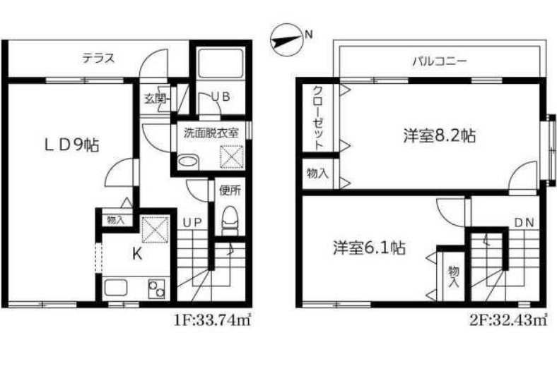 和アパートの間取り