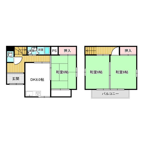 春日井市下屋敷町戸建の間取り