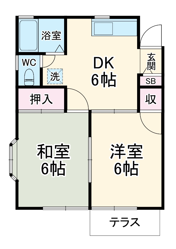 グリーンハイツAの間取り