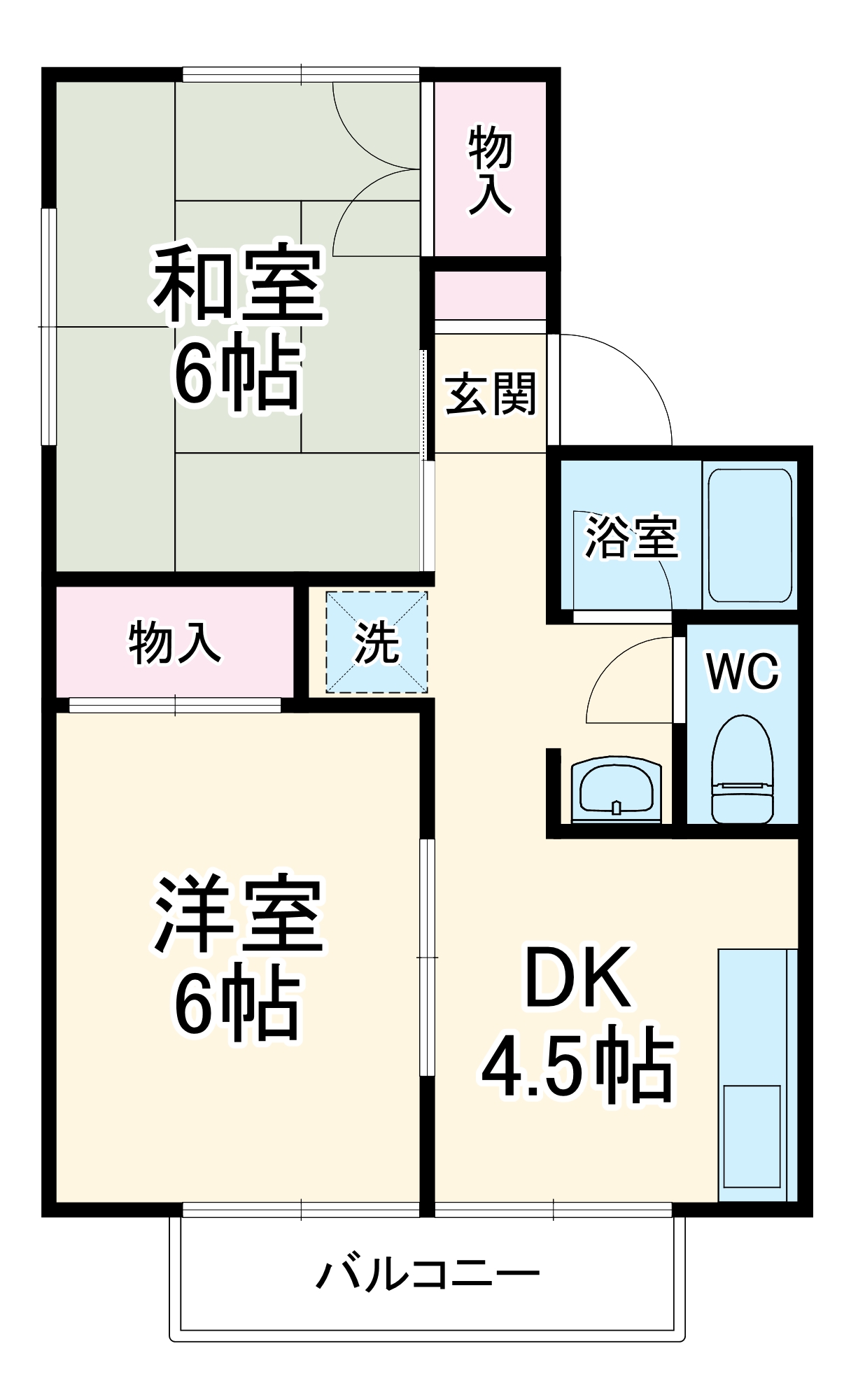 亀田ハイツの間取り