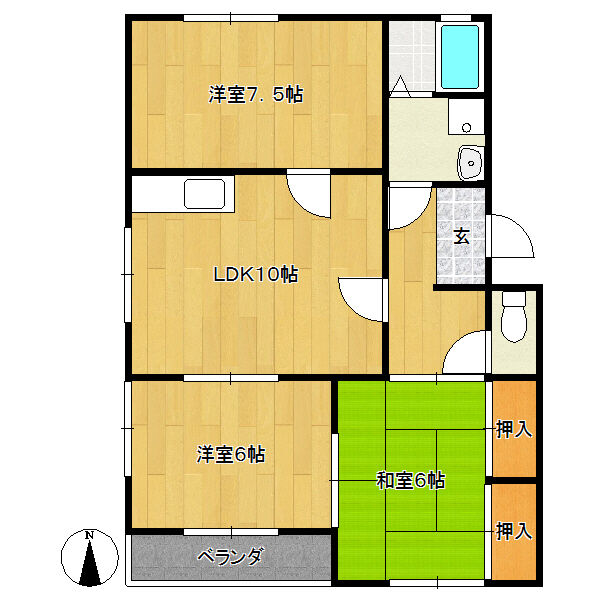 サンヒル上り戸の間取り