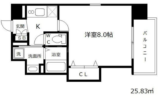 レオンコンフォート新梅田Ⅲの間取り