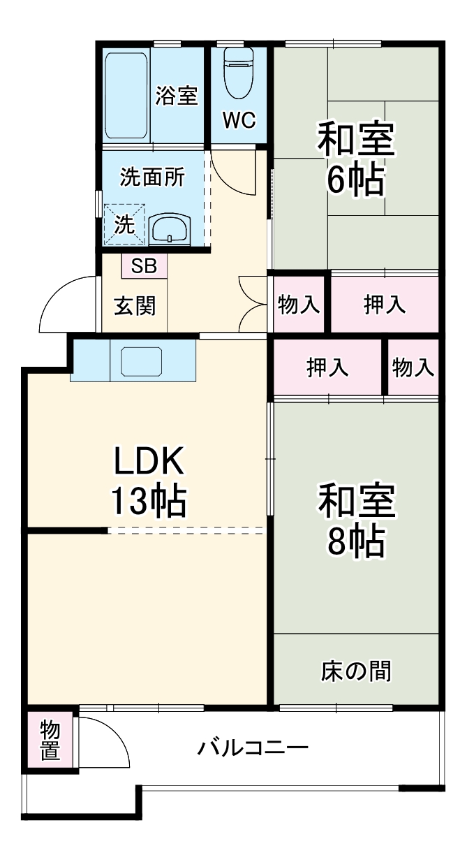 公田ハイツの間取り