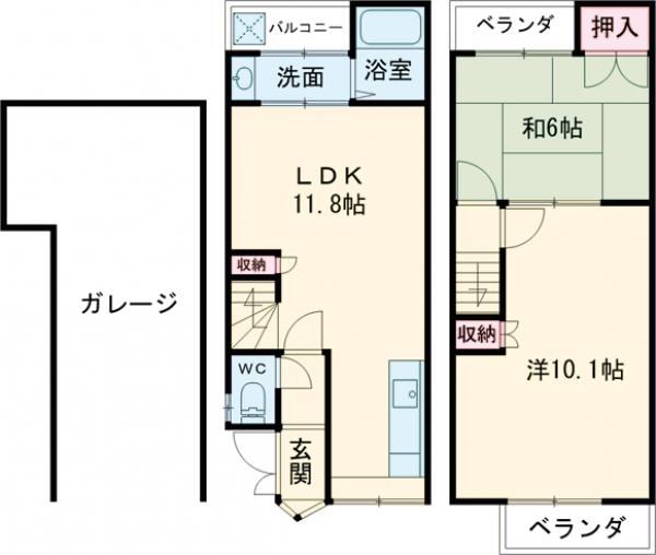 嵯峨明星町戸建の間取り